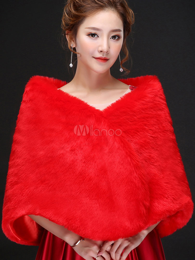 red wedding shawl