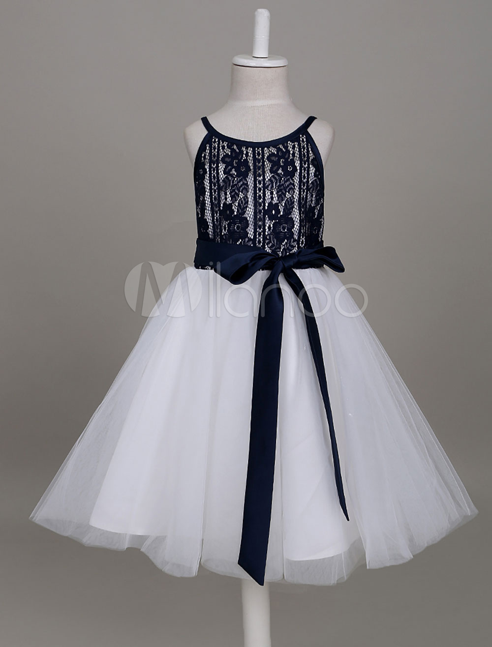 dark grey flower girl dress