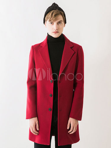 mens red wool overcoat