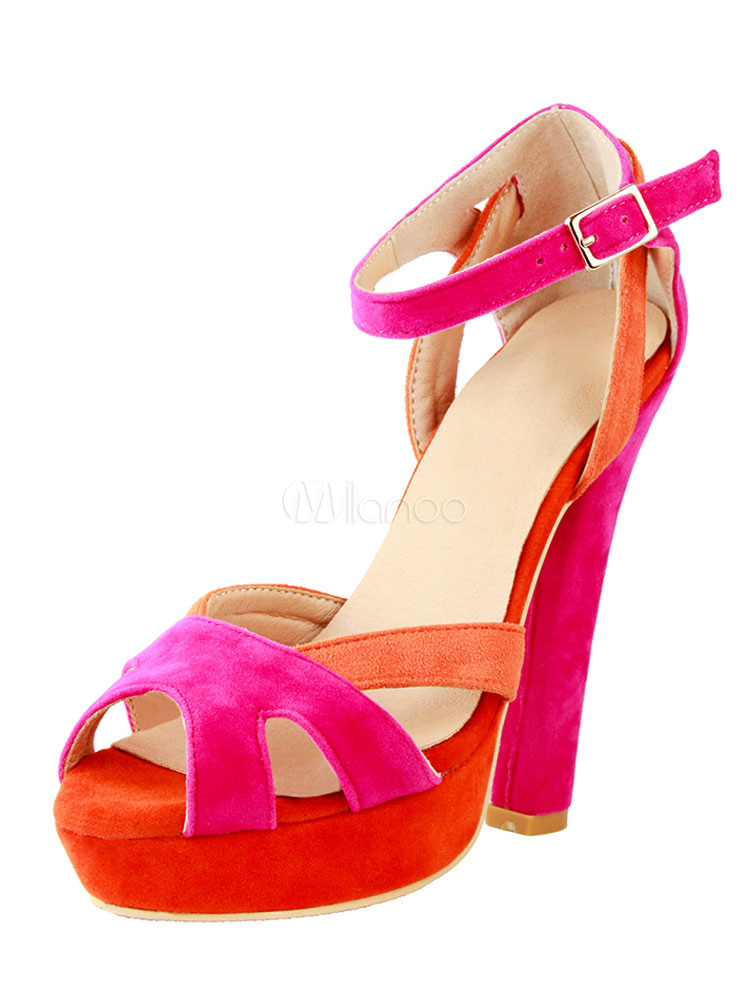 orange color sandals
