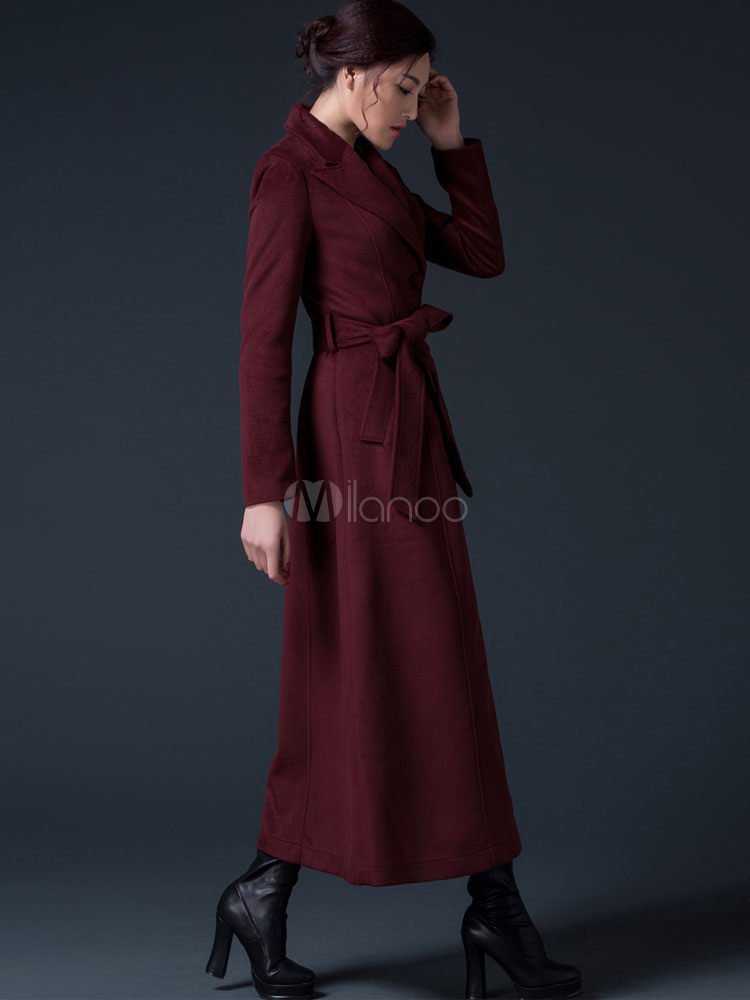 burgundy long jacket