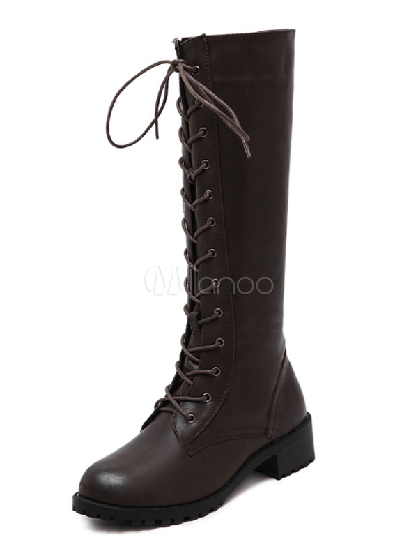 black combat boots no heel