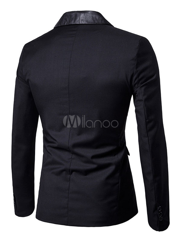 Grey Suit Jacket Men Business Suit Turndown Collar Long Sleeve Spring ...