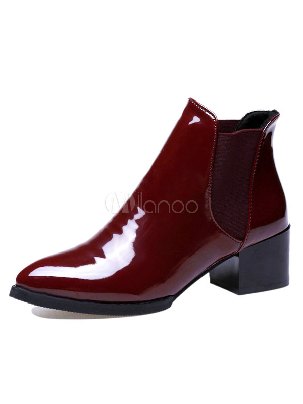 burgundy chelsea boots womens