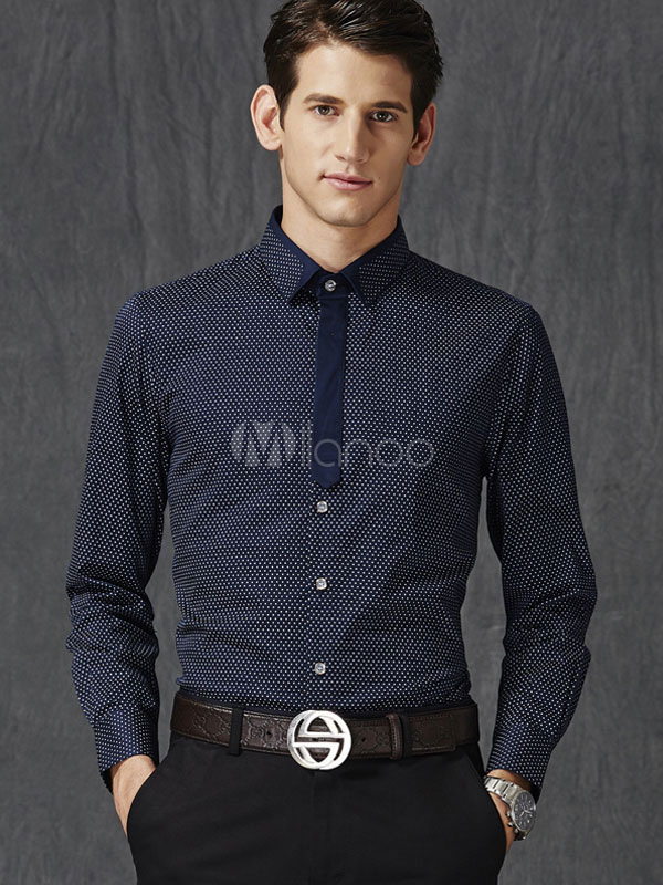 polka dot formal shirt