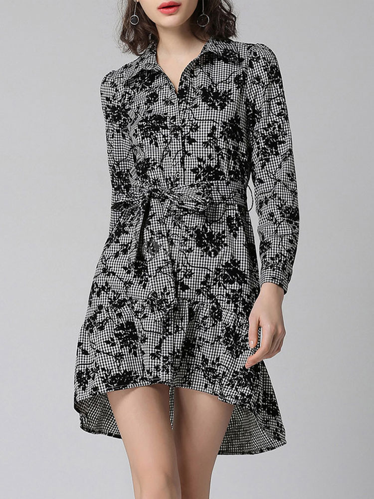 robe chemise courte devant longue derriere