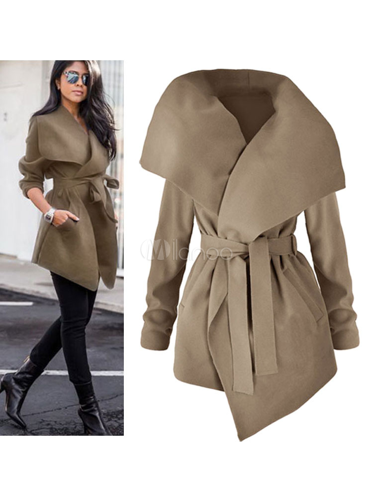 womens wrap coat with hood