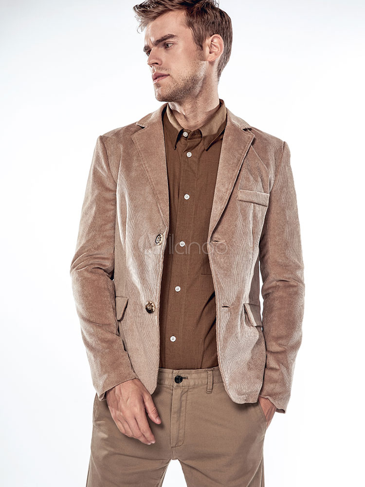 tan casual blazer
