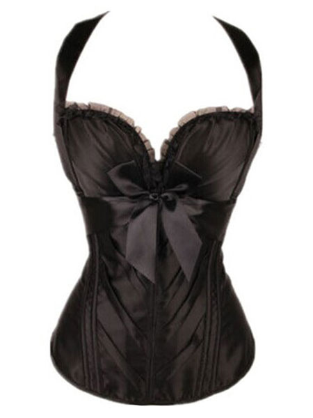 Lingerie Corsets & Bustiers | Top Selling Halter Shaping Over Bust Corsets With Bow Decor - NE77632