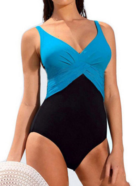 women's color block swimsuit