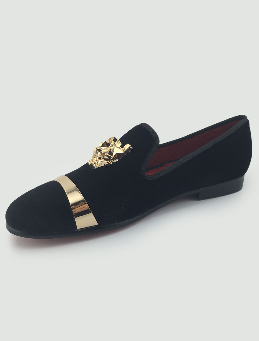 Mens Black Loafer Shoes Slip on Dress Shoes - Milanoo.com