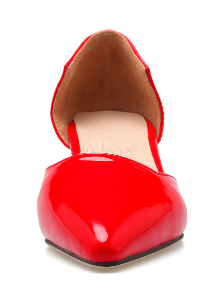 Pump Shoes Closed-back Pointed Toe Chunky Heels - Milanoo.com