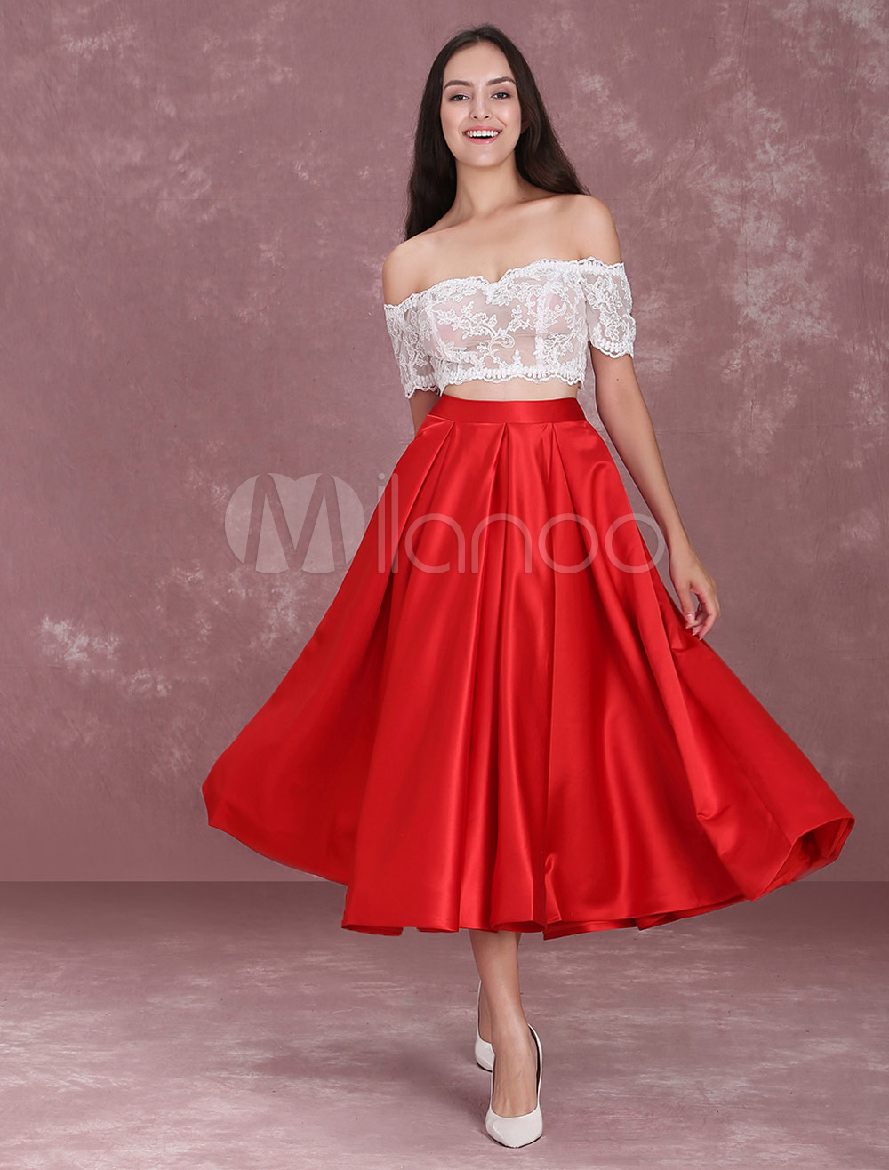 skirt and top evening outfit