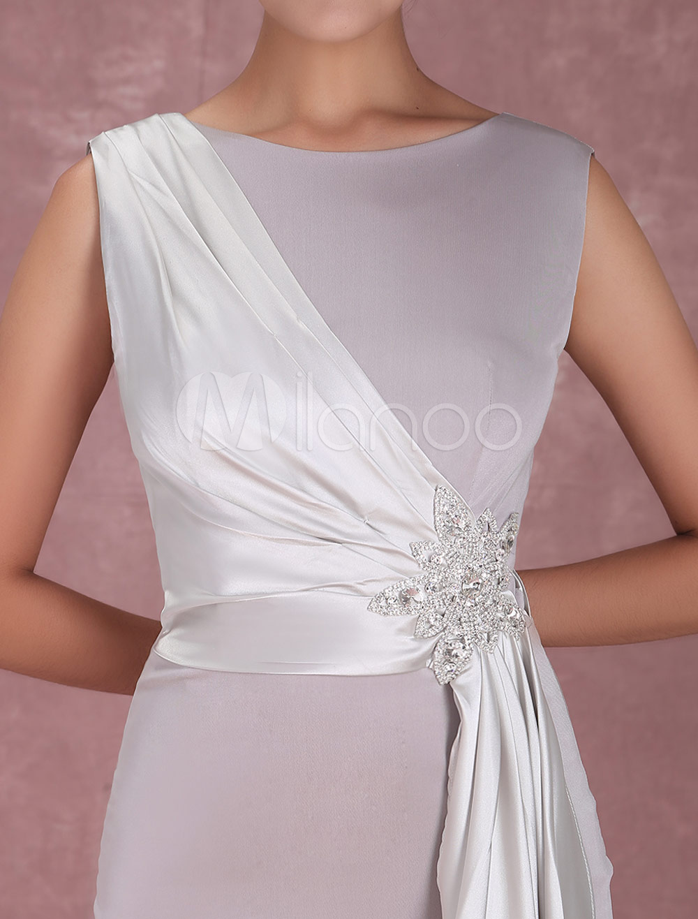 light grey cocktail dress