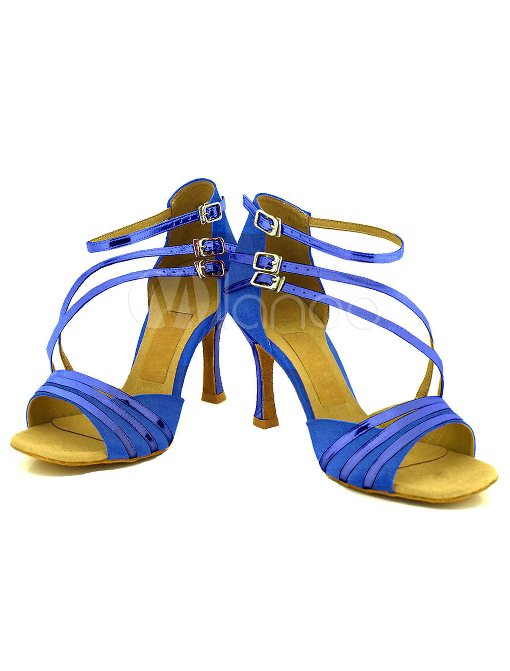 Black Dance Shoes High Heel Women's Open Toe Buckle Strap Adjustable