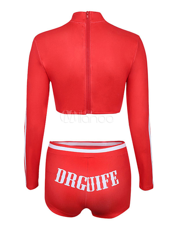 Jazz Dance Costume Red Shorts With Top For Women
