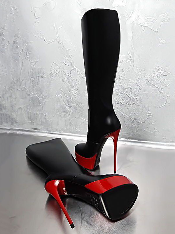 Black Sexy Shoes High Heel Boots 
