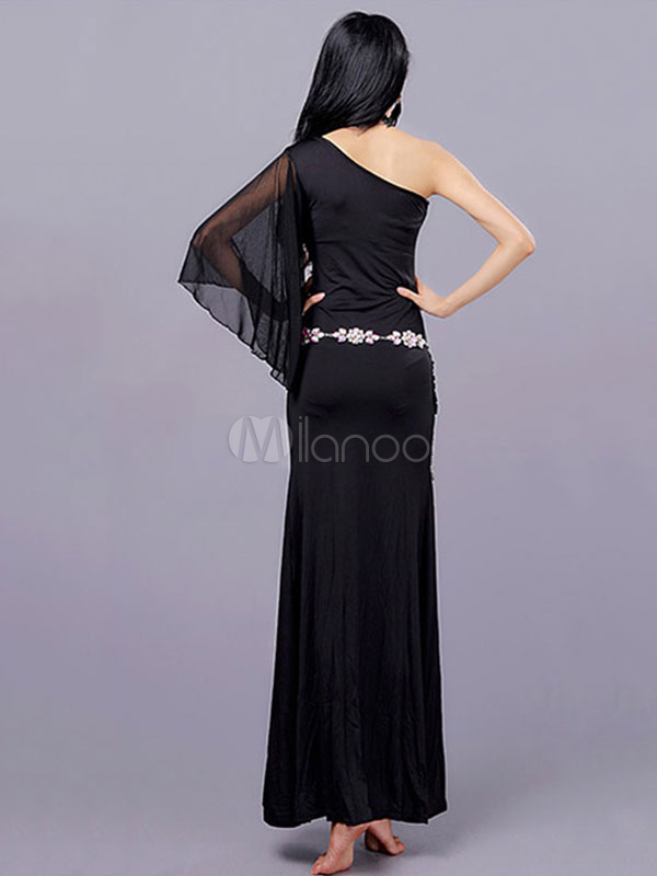 Damen Flamenco-Kleid Schwarz-Rot Farbverlauf – Langer Tanzrock Mit Schlitz Für Bauchtanz & Auftritte