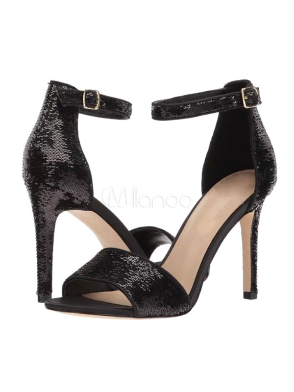 High Heel Sandals Black Dress Shoes 