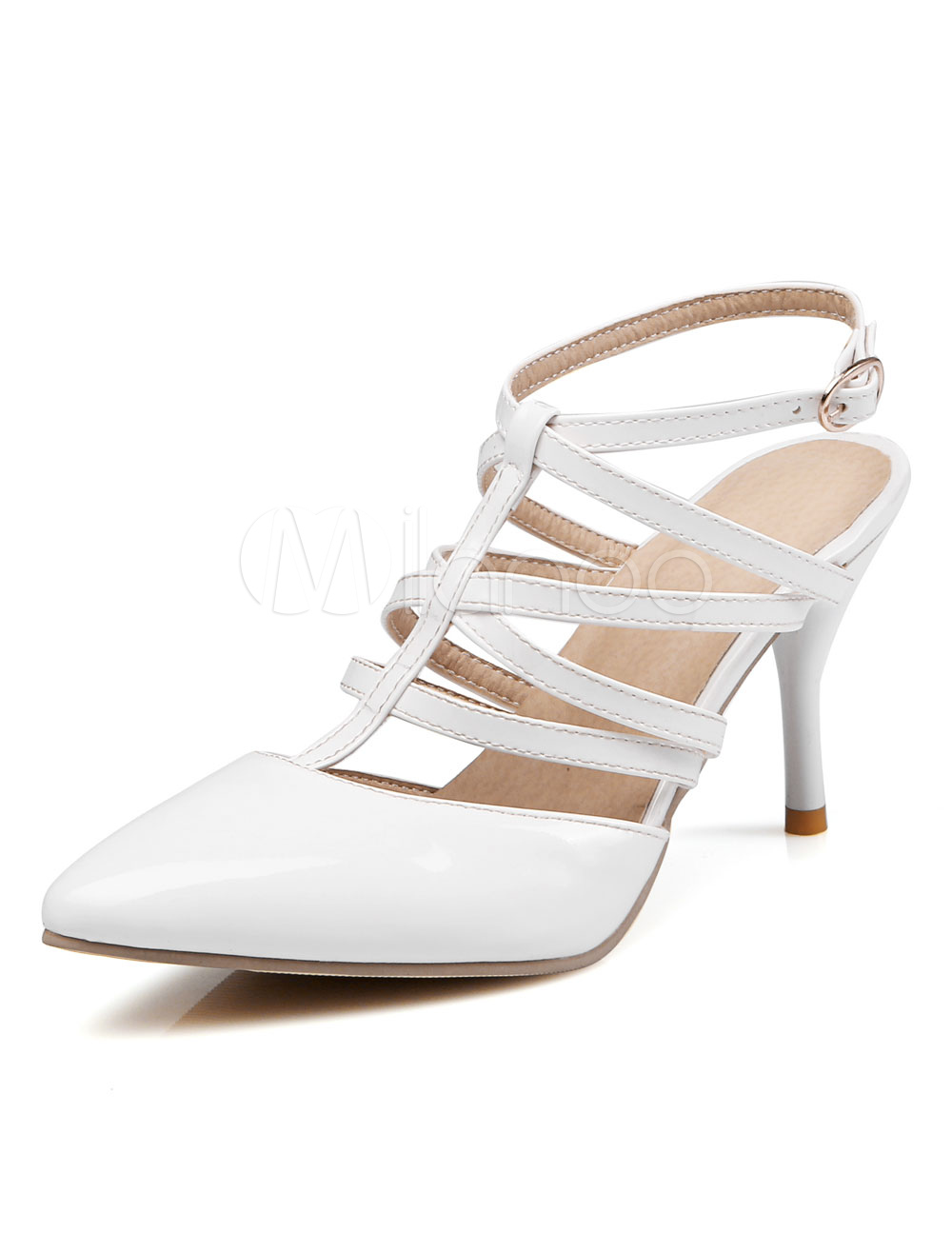white small high heels