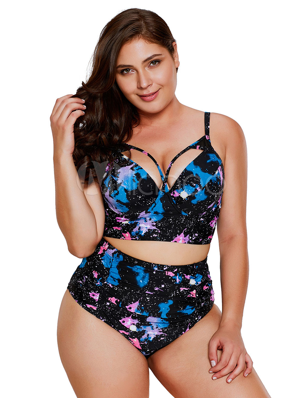 galaxy swimsuit two piece