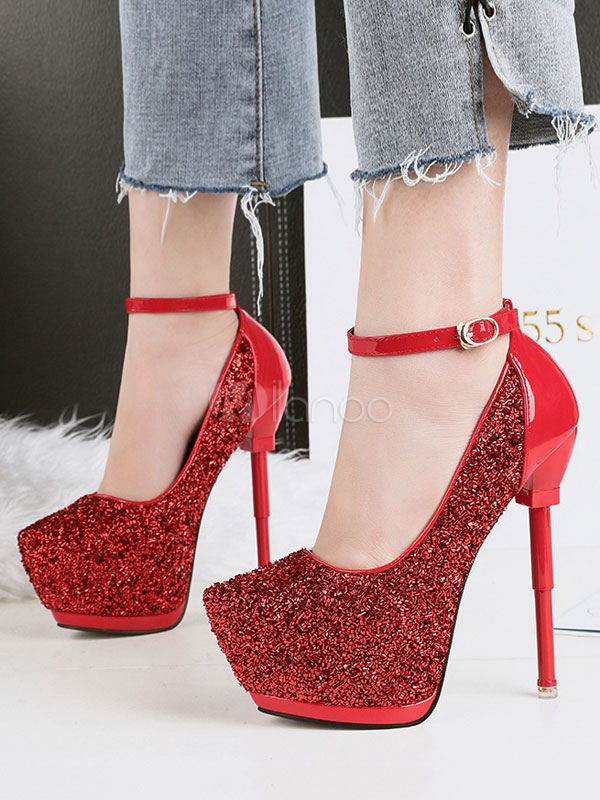 ankle strap evening heels