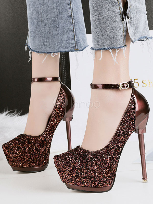 ankle strap evening heels