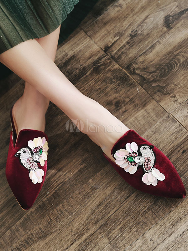 backless pointed toe flats