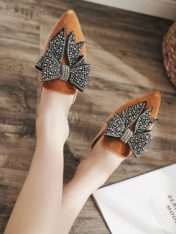 pointed backless flats