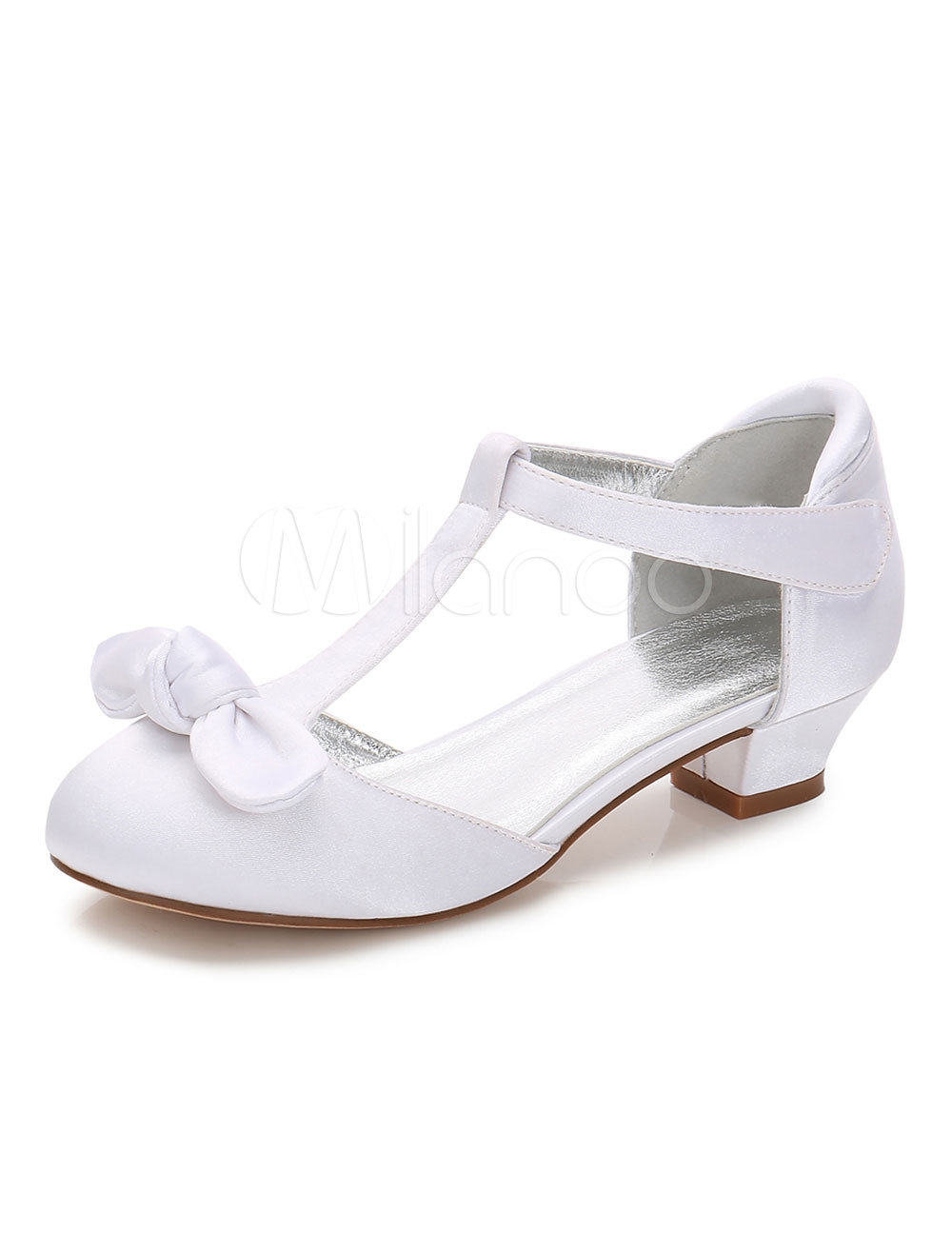 white flower girl shoes