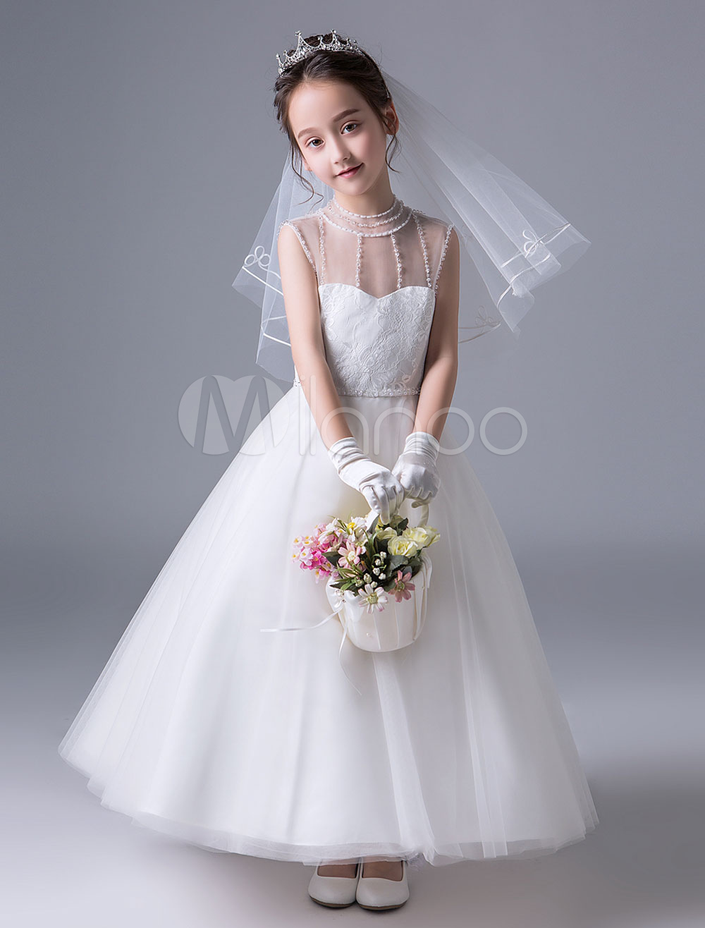 Open Back Flower Girl Dress