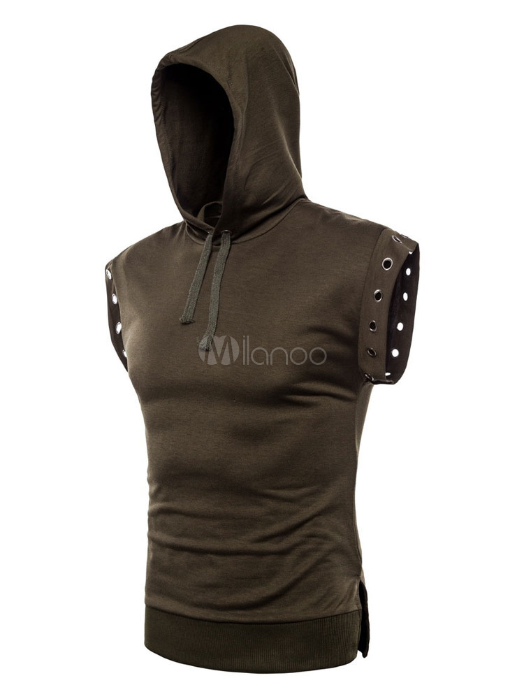 lace up drawstring hoodie mens