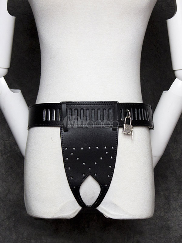 Chastity Belt Women Sexy Female Chains Chastity Belt Faux Leather Underwear Bondage Restraint