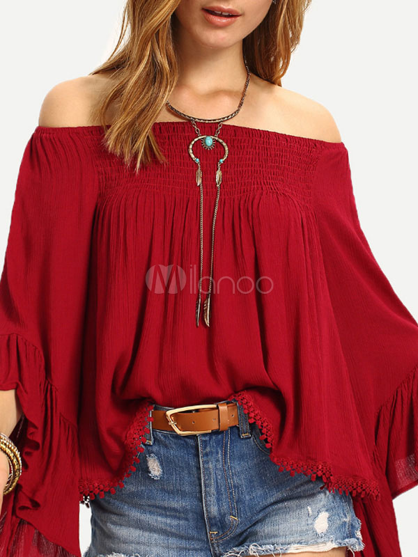 blusas rojas para mujer