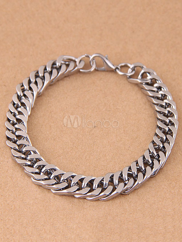 Silver Chain Bracelet Link Wrist Jewelry Birthday Gift