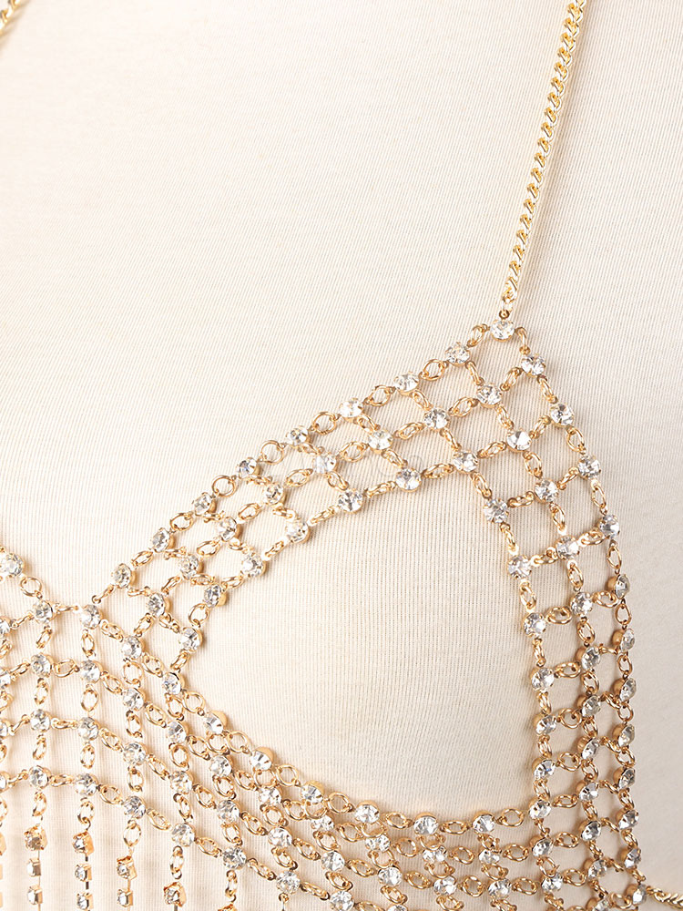 Bralette de chaîne de corps sexy Cut Out Women Body Chain Jewelry