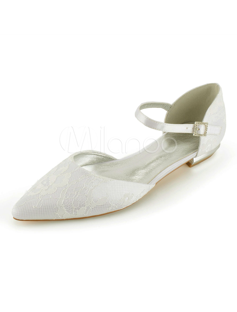 ivory pointed toe flats