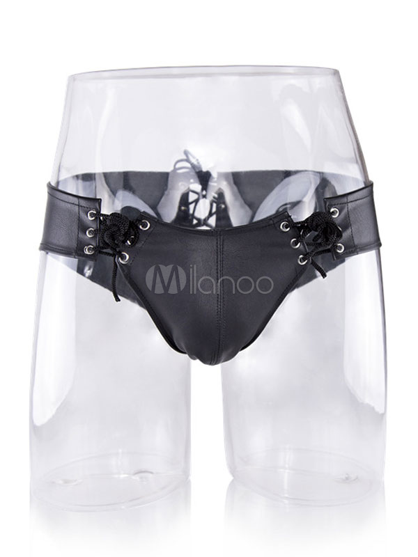 Chastity Belt Underwear Sexy Faux Leather Restraint Panties