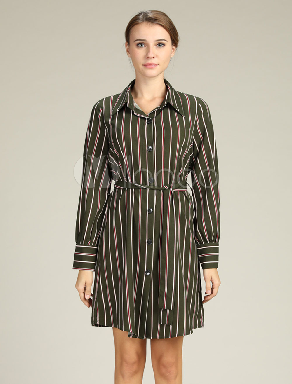 hunter green casual dress