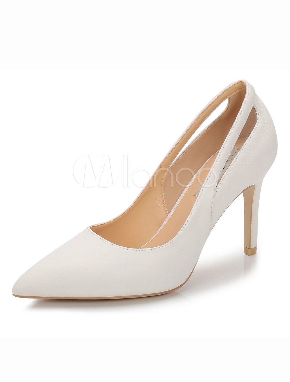 white pumps slip on