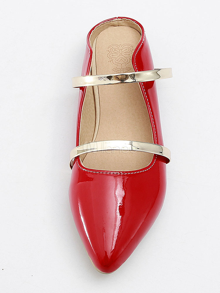 flat red mules