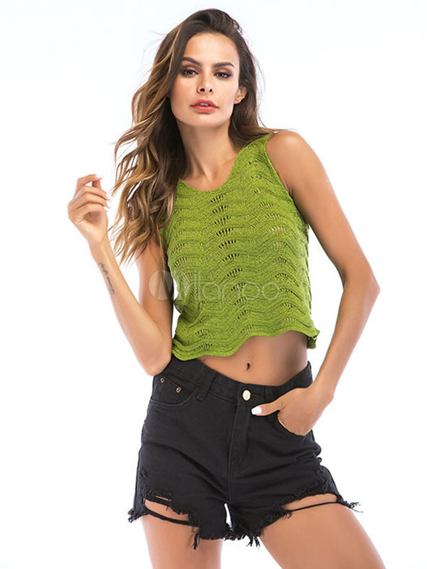 Débardeur Femme ELFIN Côtelé - Sans Manches Col V Slim Fit Extensible Été