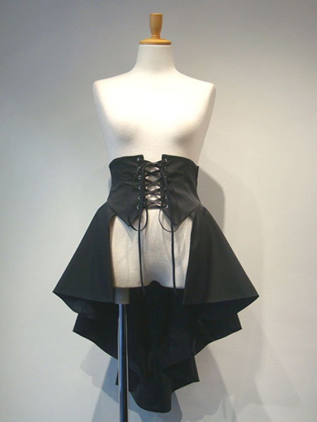 Gothic Lolita Sk Laceuo High Low Layered Ruffle Black Lolita Skirt Milanoo Com