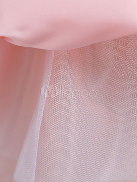 Flower Girl Dresses Soft Pink Cold Shoulder Tutu Dress Embroidered Kids ...