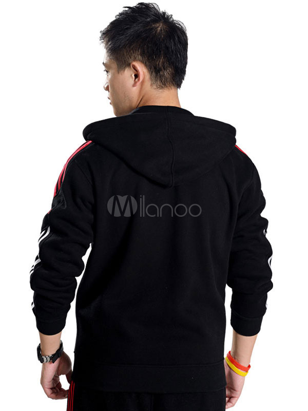 open front jersey hoodie