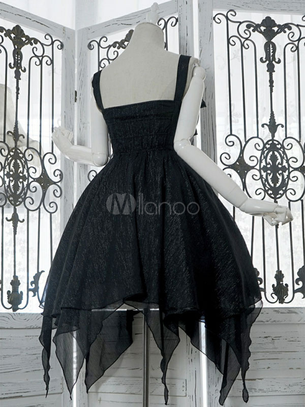 Gothic Lolita Dress JSK Neverland Dark Night Undead Irregular Hem ...