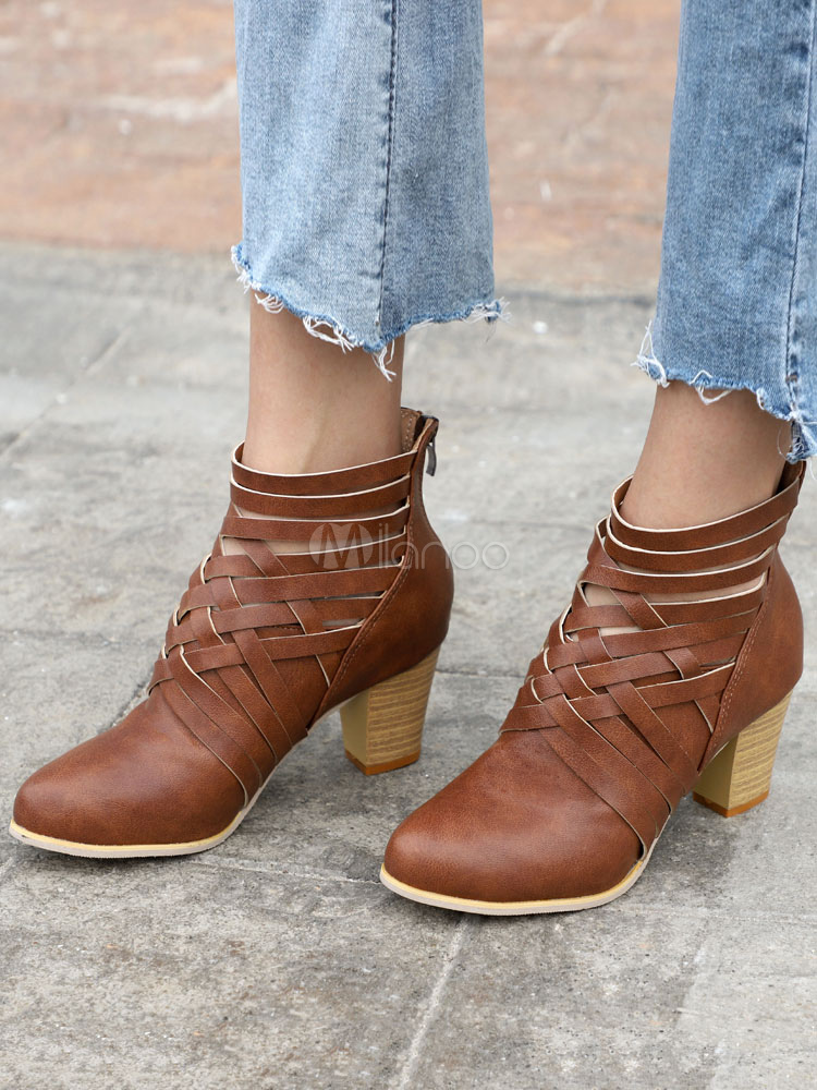 Bota mujer piel camel Bota señora marron en piel Bota piel marron