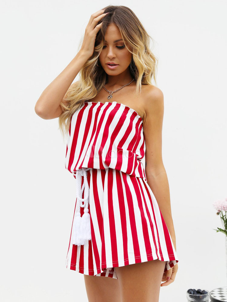 bandeau shorts playsuit