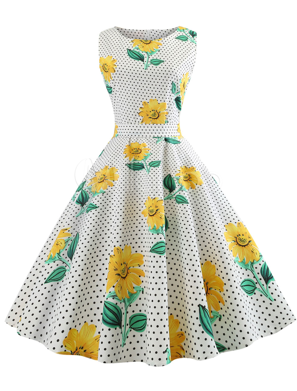 vintage sunflower dress