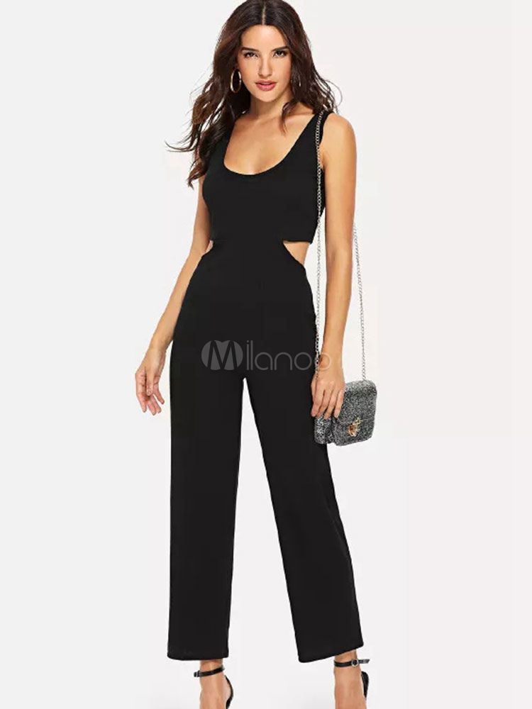 cut out waist jumpsuit